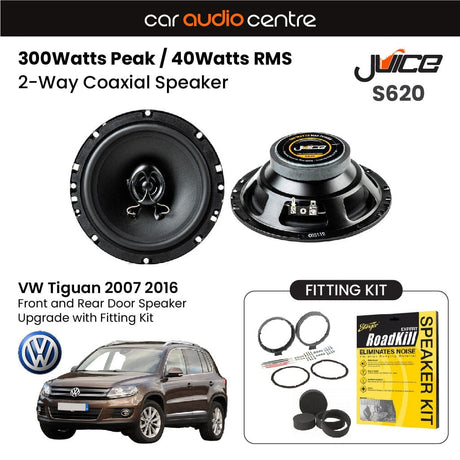 Juice Juice 6.5" 165mm 300W Speaker Upgrade Kit for VW Tiguan (2007-2016)