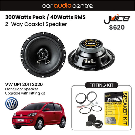 Juice Juice 6.5" 165mm 300W Speaker Upgrade Kit for VW UP! (2011-2020)