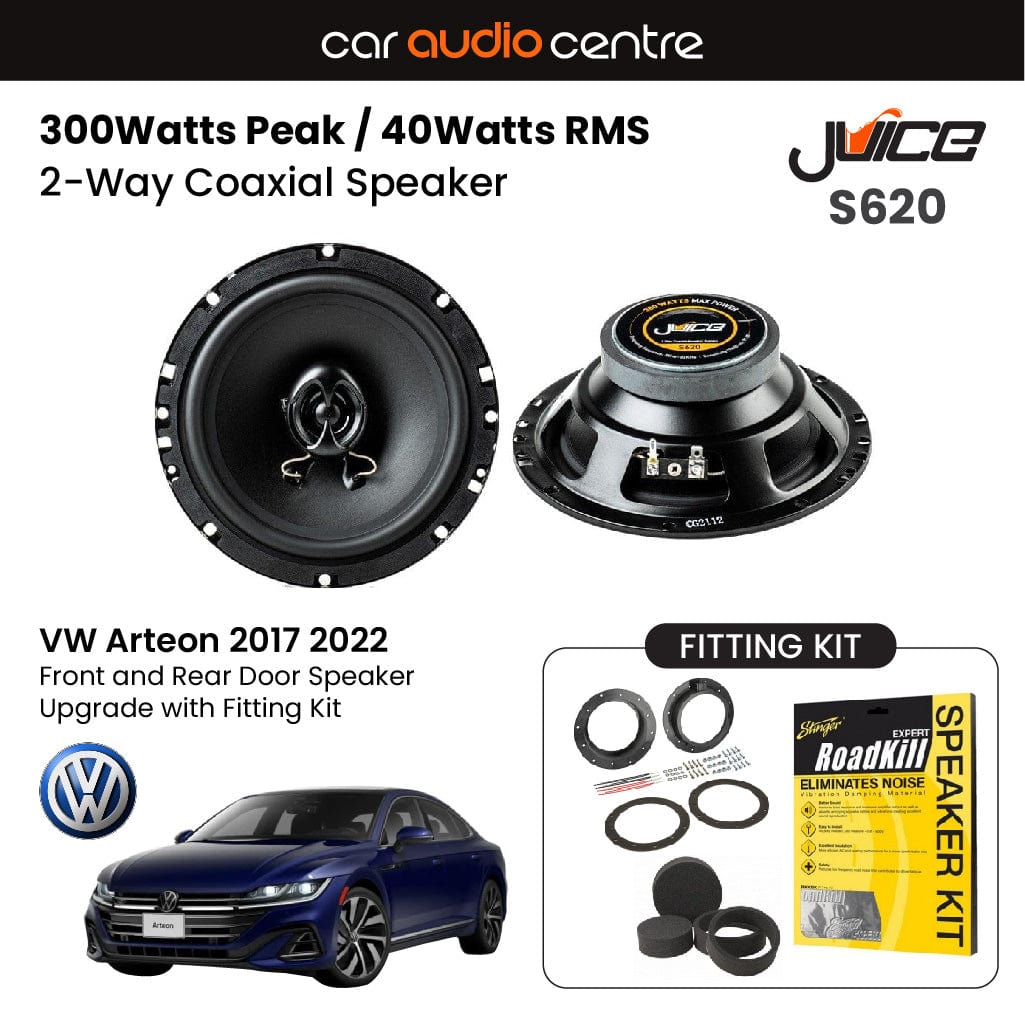 Juice Juice 6.5" 165mm 300W Speaker Upgrade Kit for VW Arteon 2017-2022