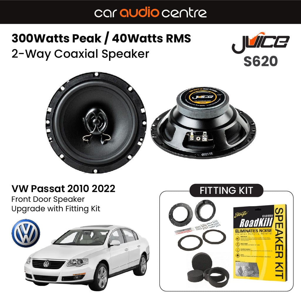 Juice Juice 6.5" 165mm 300W Speaker Upgrade Kit for VW Passat 2010 2022