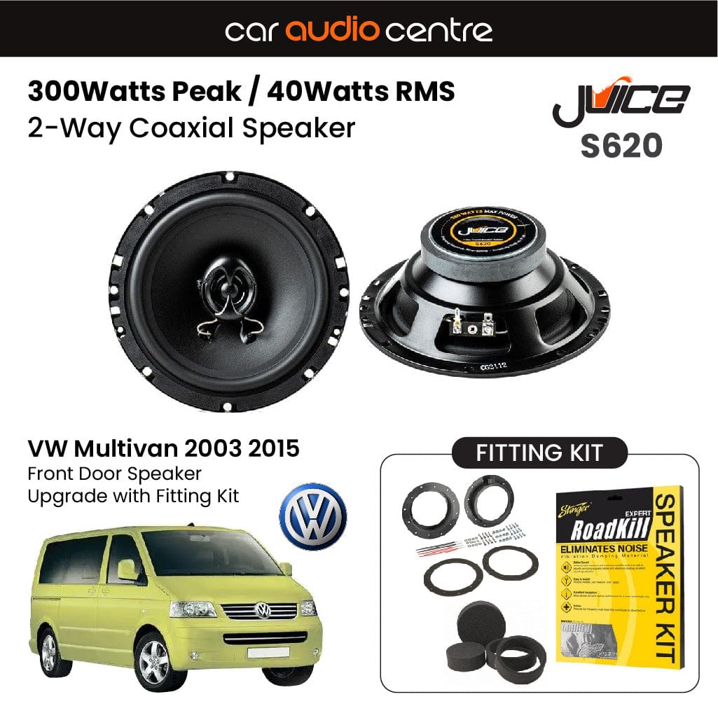 Juice Juice 6.5" 165mm 300W Speaker Upgrade Kit for VW Multivan 2003-2015