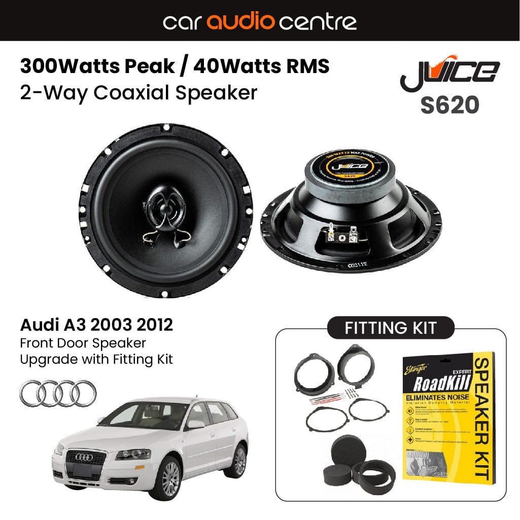 Juice 165mm 300W Speaker Upgrade Kit for Audi A3 2003 2012