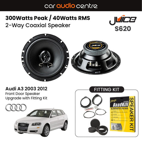 Juice Juice 6.5" 165mm 300W Speaker Upgrade Kit for Audi A3 2003 2012