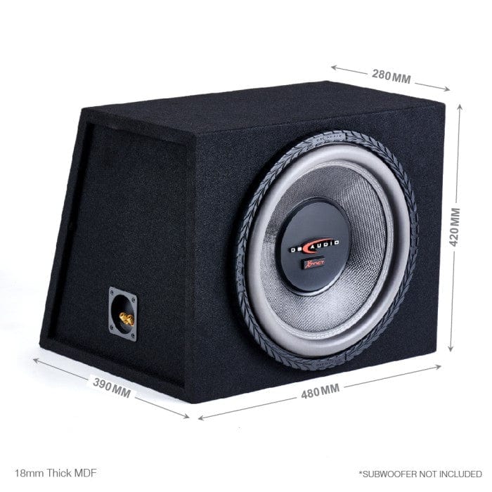 Juice Juice BX12SL-JS12-JA1201 Single JS12 12" Subwoofer Sound Quality Bass Package with Sealed Enclosure and Amp