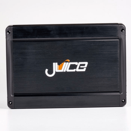 Juice Amps Juice Car Audio JA902 900W 2-Channel Bridgeable Car Power Amplifier, Thermal Protection, RCS Output, Bass Boost, Class A-B