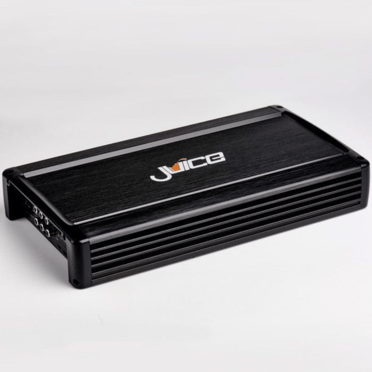 Juice Amps Juice JA1504 1500W 4-Channel Bridgeable Car Power Amplifier, Thermal Protection, RCA Output, Bass Boost, Class A-B
