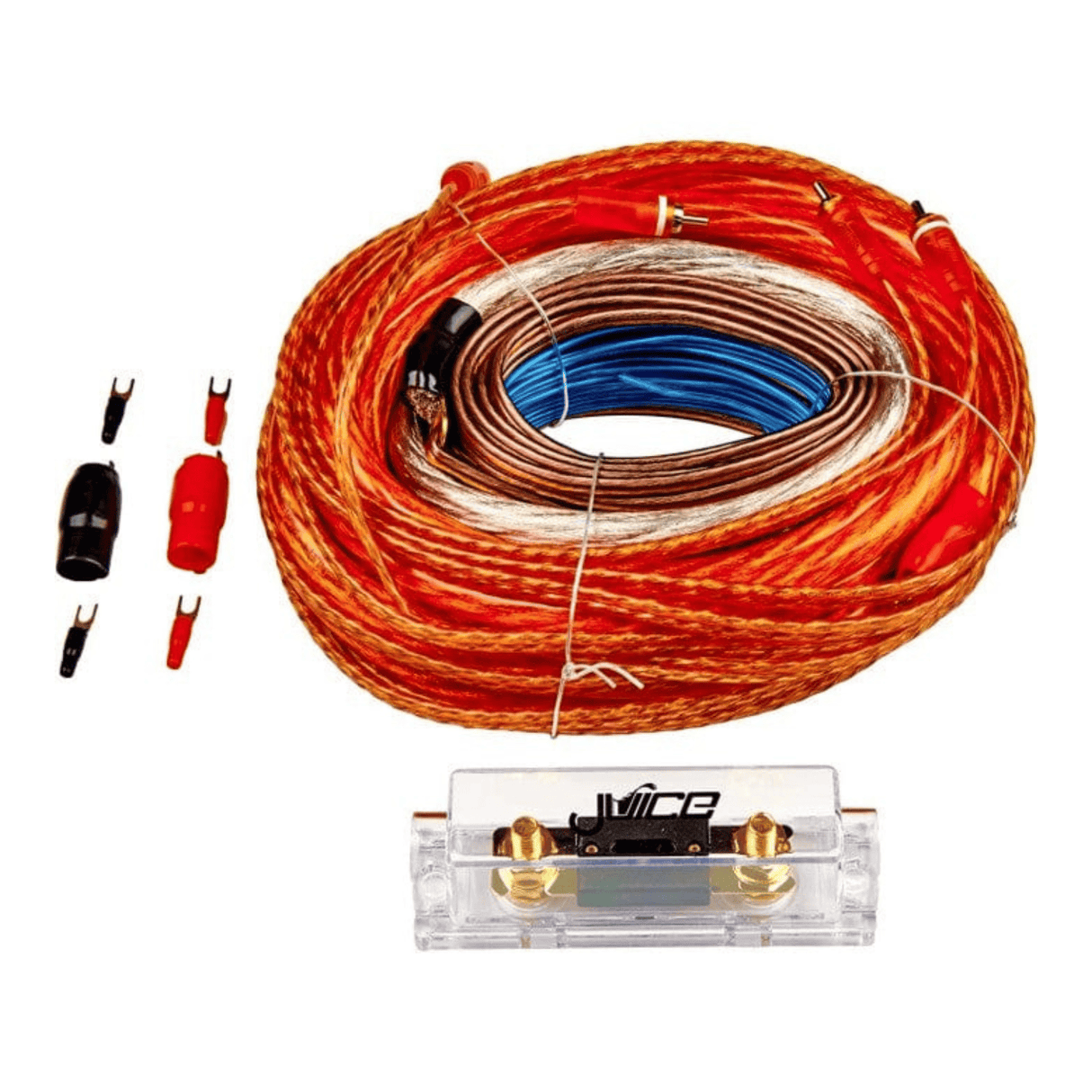 Juice Amp Wiring and Fitting Parts Juice JWTRU21 2 Gauge High Power Amplifier Wiring Kit 3800W