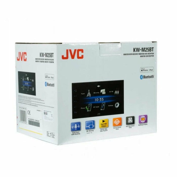 JVC Double Din Car Stereos JVC KW-M25BT Mechless 6.8" Touchscreen Radio with Bluetooth