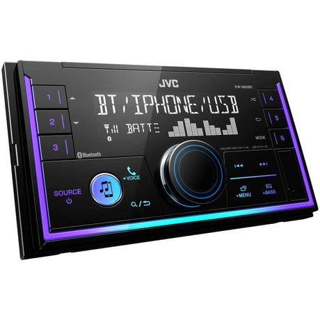 JVC Car Stereos JVC KW-X850BT Mechless 2-Din Digital Media Receiver with Bluetooth USB Compatible with iPhone/Android