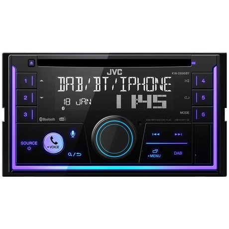 JVC Car Stereos JVC KW-DB95BT Double DIN CD Receiver with DAB Bluetooth Handsfree iPod & Aux