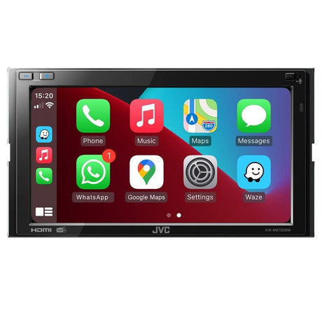 JVC Double Din Car Stereos JVC KW-M875DBW Digital Media Receiver with 6.8" Display Apple CarPlay Android Auto DAB and Bluetooth