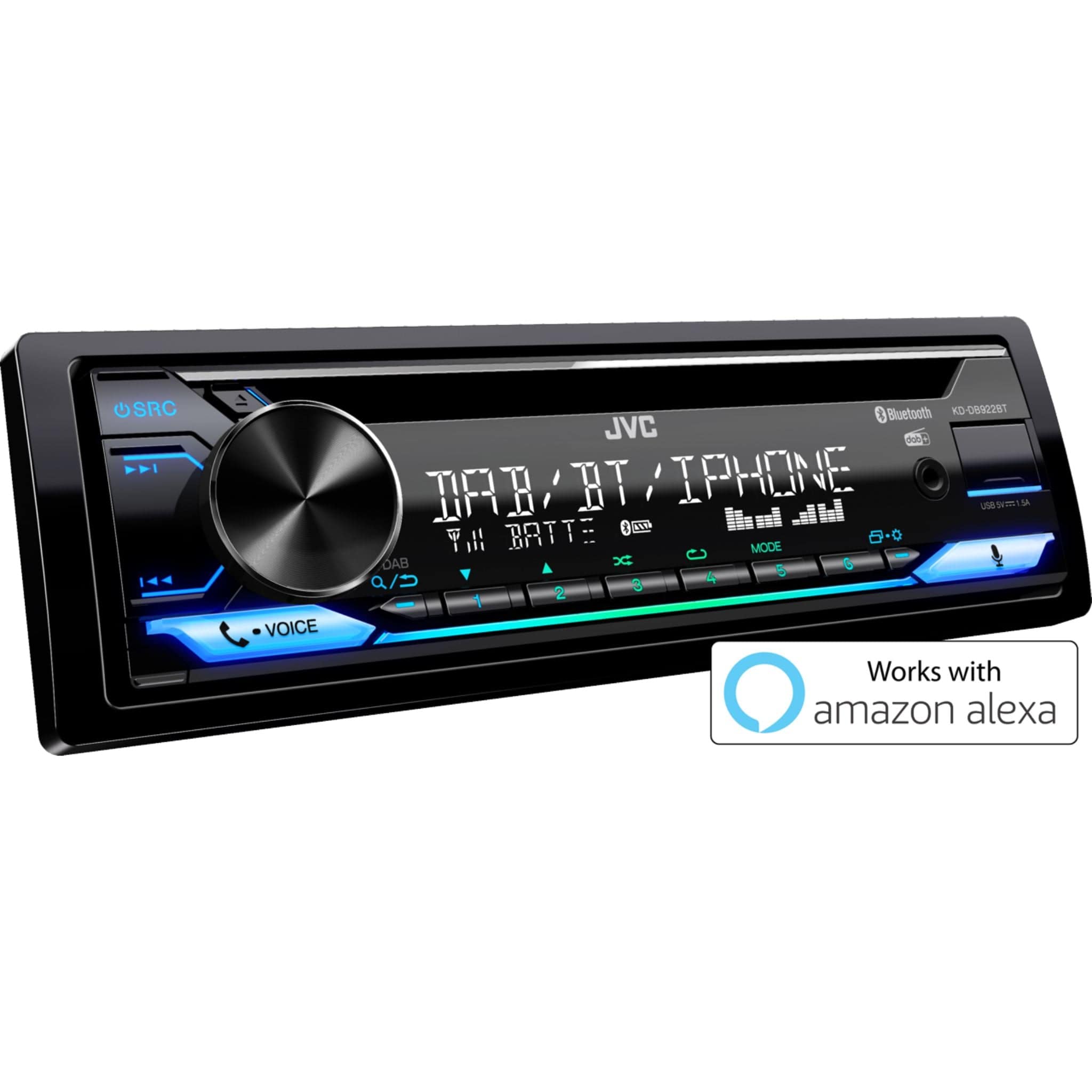 JVC KD-DB922BT MP3 CD Player with Bluetooth DAB Tuner AUX and USB