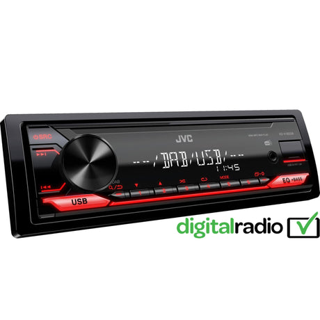 JVC Single Din Car Stereos JVC KD-X182DB 1 DIN Digital Media Receiver with Amazon Alexa Bluetooth and DAB+