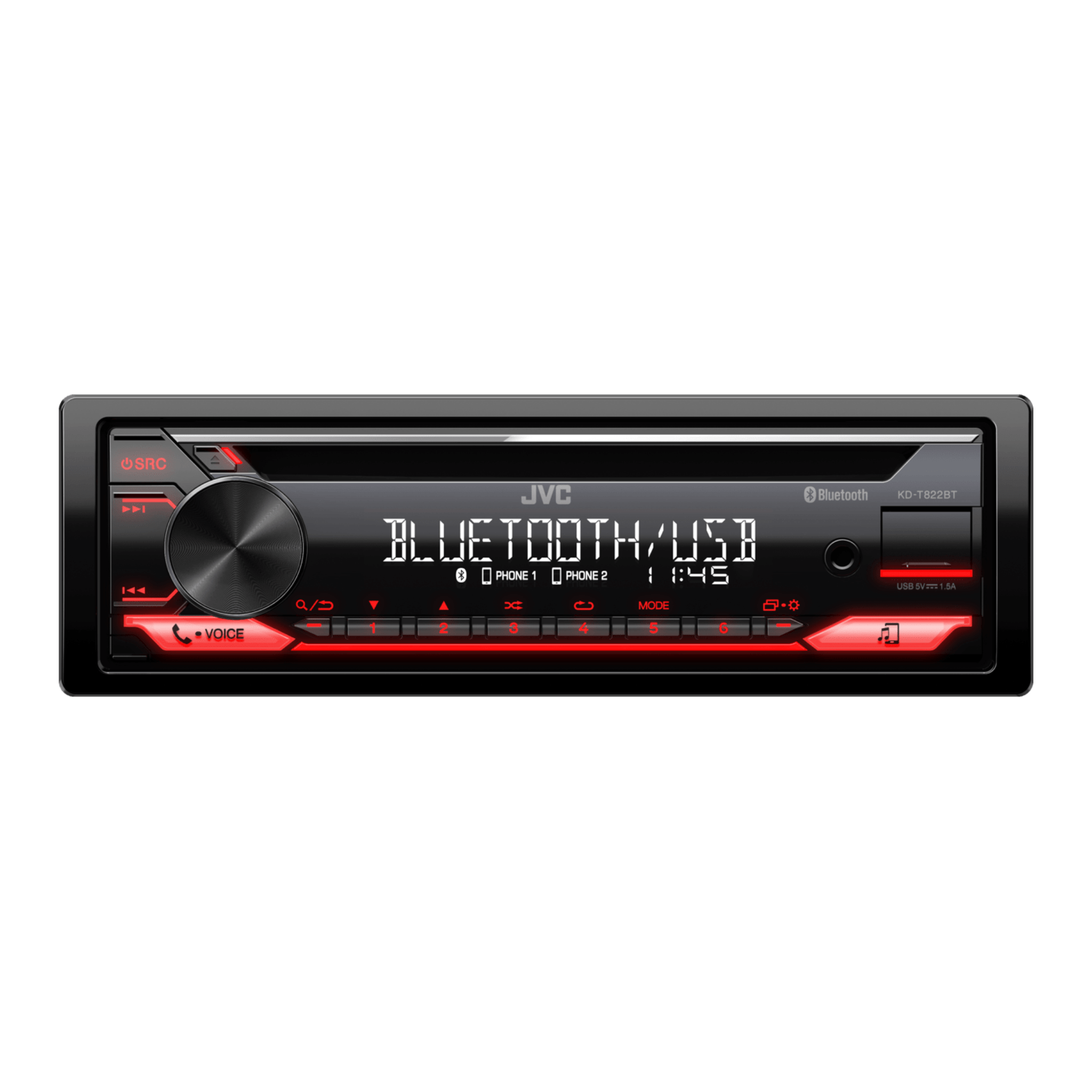 JVC KD-T822BT CD receiver with Bluetooth Hands-Free Calling and