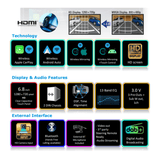 JVC Double Din Car Stereos JVC KW-M795DBW 6.8" HD Digital Media Receiver