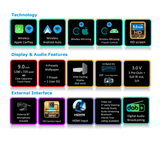 JVC Single Din Car Stereos JVC KW-Z900DBW 9" HD Digital Media Receiver