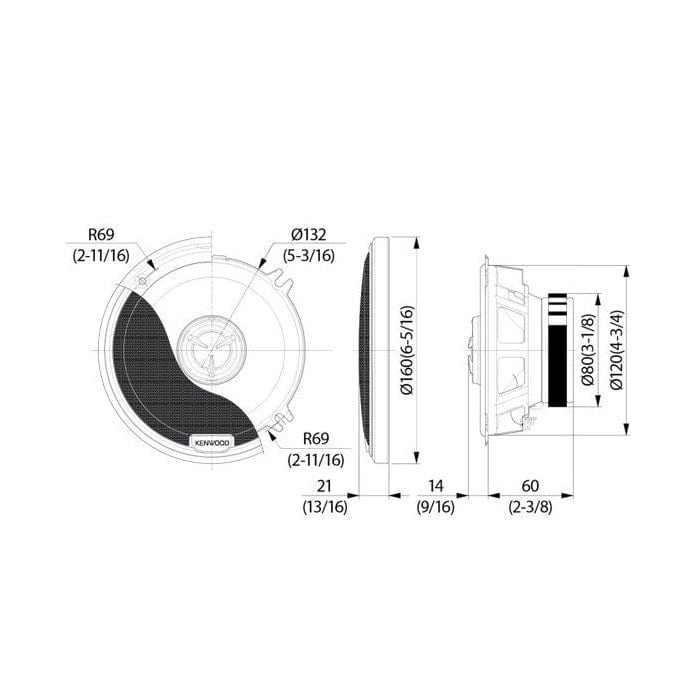Kenwood KFC-X134 13cm 2-Way 160w Speakers – Car Audio Centre