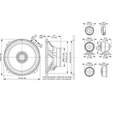 Kenwood Car Speakers Kenwood KFC-XS1704 XS-Series Hi-Res Audio 17cm 2 way Component System