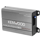 Kenwood Amps Kenwood KAC-M1814 4-Channel Compact Bridgeable Marine/Motorsports 400W Max Power Digital Amplifier