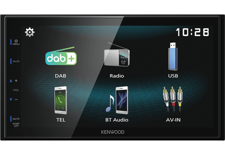 Kenwood Double Din Touchscreen Kenwood DMX-125DAB 6.8" Mechless DAB Media Receiver with Built-In Bluetooth