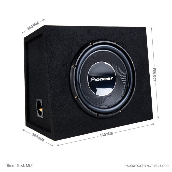 Kenwood Kenwood BX12SL-PS3017-X502 Single KFC-PS3017W 12" Subwoofer Sound Quality Bass Package with Sealed Enclosure and Amp