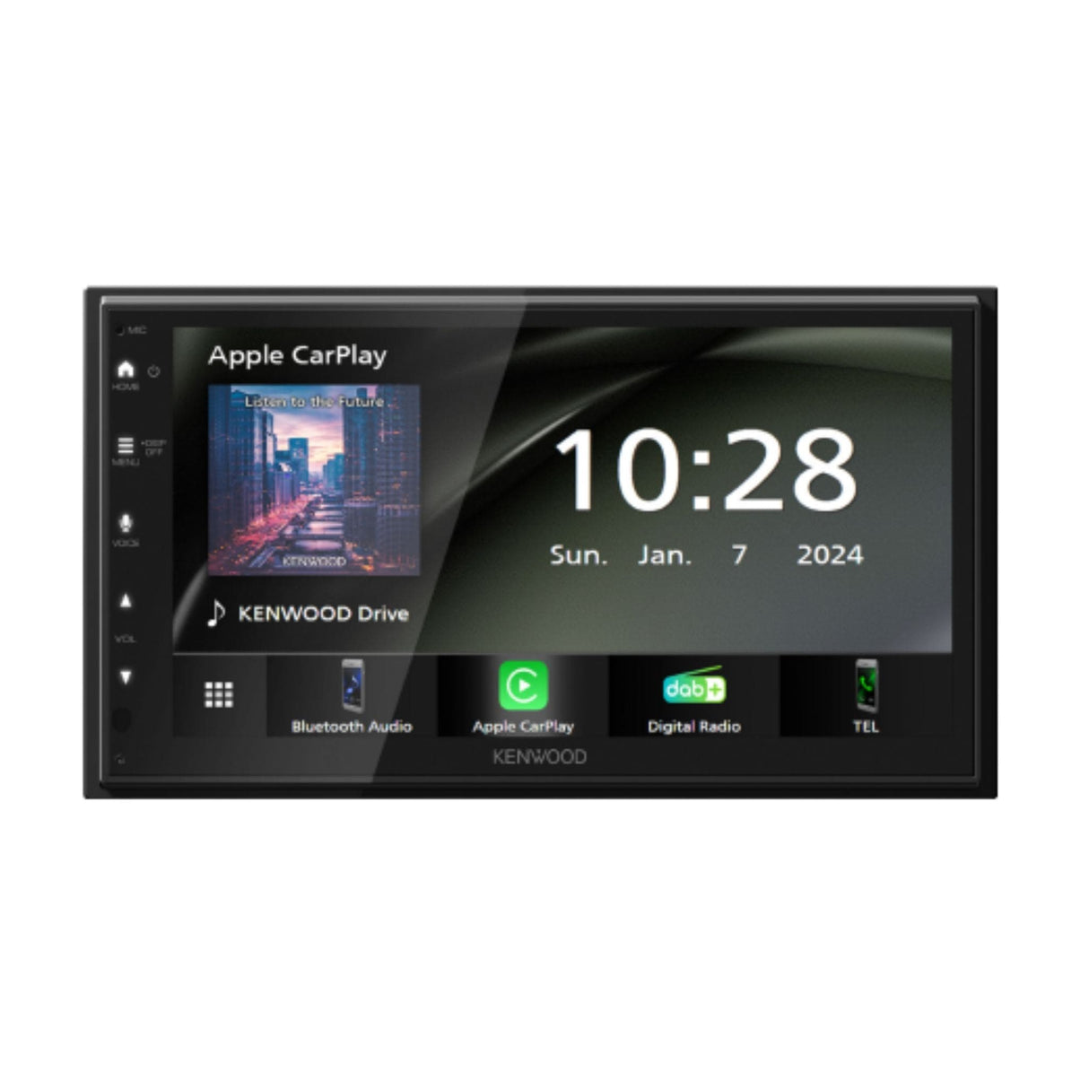 Kenwood Double Din Touchscreen Kenwood DMX-5023DABS 6.8" Wired Apple CarPlay,  Android Auto DAB System