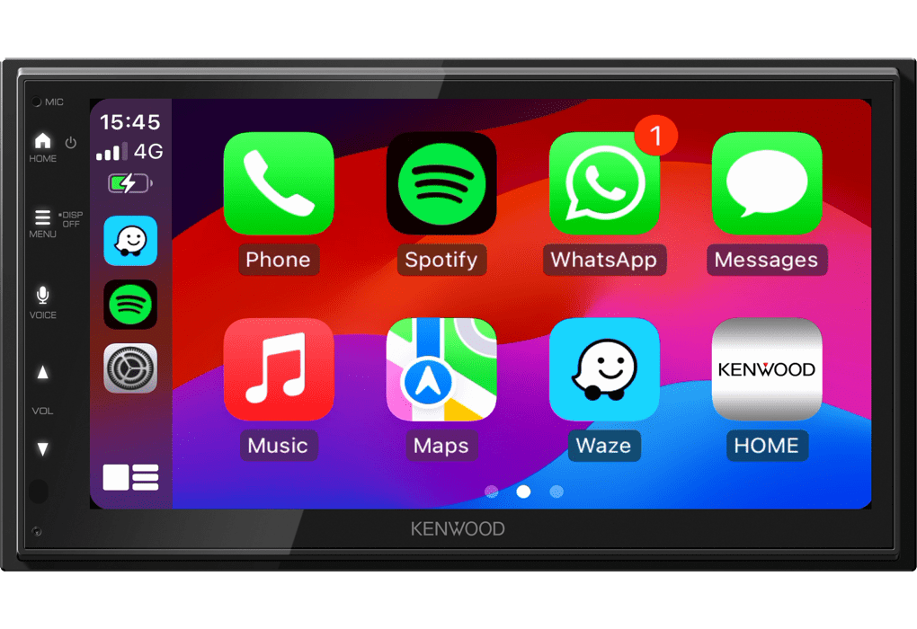 Kenwood Double Din Touchscreen Kenwood DMX-5023DABS 6.8" Wired Apple CarPlay,  Android Auto DAB System