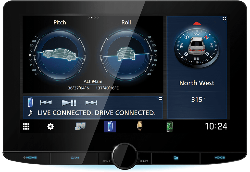 Kenwood Double Din Car Stereos Kenwood DMX-9724XDS 10.1" HD Digital Media Receiver