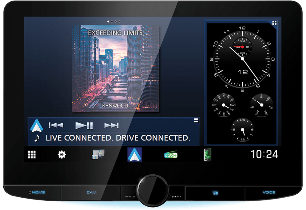 Kenwood Double Din Car Stereos Kenwood DMX-9724XDS 10.1" HD Digital Media Receiver