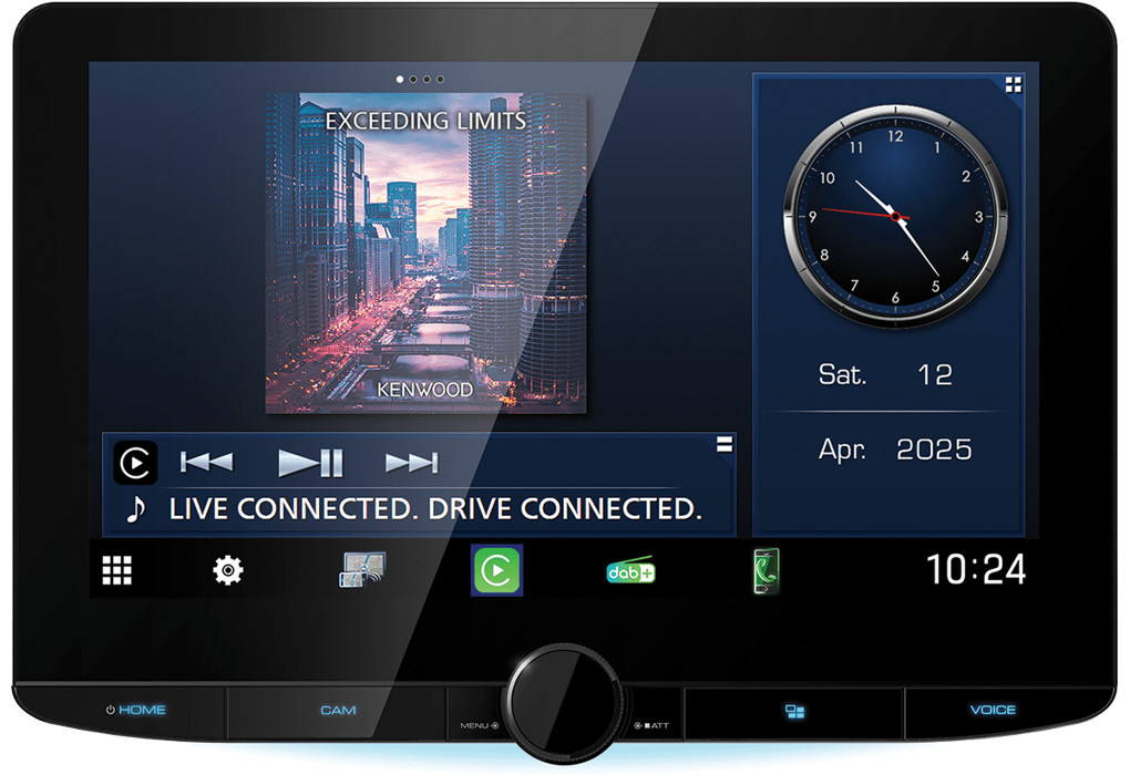 Kenwood Double Din Car Stereos Kenwood DMX-9724XDS 10.1" HD Digital Media Receiver