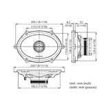 Kenwood Car Speakers Kenwood KFC-PS5797C Factory-Fit 5" x 7" 2-Way Performance Standard Series Speaker System