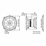 Kenwood Car Speakers Kenwood KFC-S1357 Stage Sound Series 13cm Flush Mount Dual-Cone Speaker System