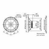 Kenwood Car Speakers Kenwood KFC-S1757 Stage Sound Series 17cm Flush Mount Dual-Cone Speaker System