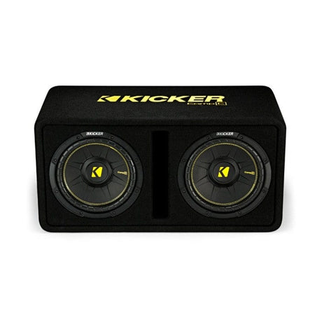 Kicker Enclosed Subwoofers Kicker 44DCWC102 COMPC DUAL 10" VENTED LOADED ENCLOSURE - 2 OHM