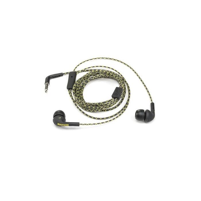 Kicker Home Audio Kicker 46EB74 In-Ear Monitors with Mic & Remote - Black