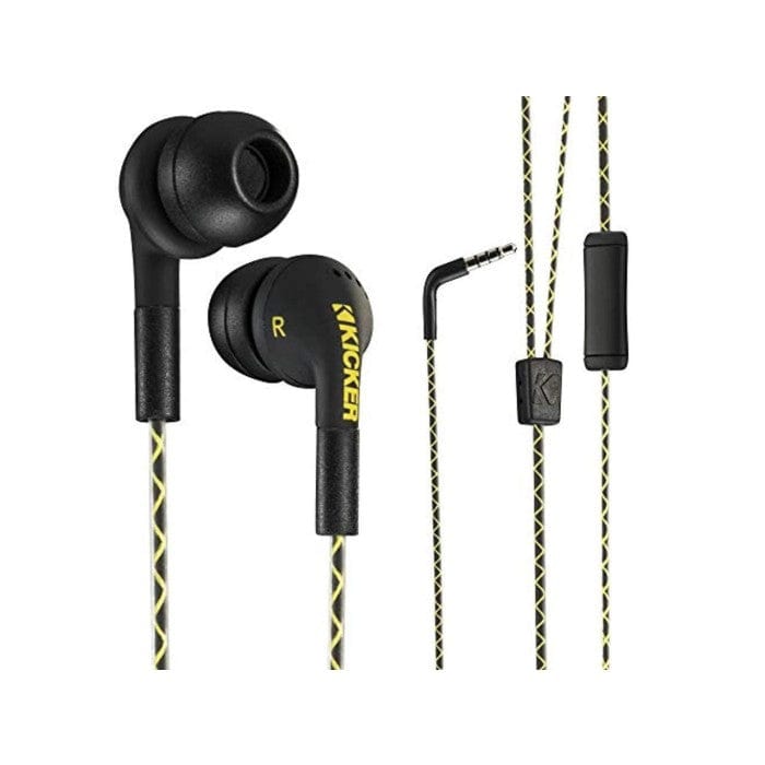 Kicker Home Audio Kicker 46EB74 In-Ear Monitors with Mic & Remote - Black