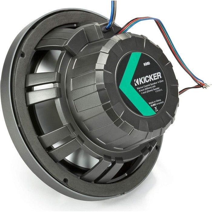 Kicker Fitting Accessories Kicker 45KM84L 8" 200 mm Coaxial Speaker System With White & Charcoal LED Grills