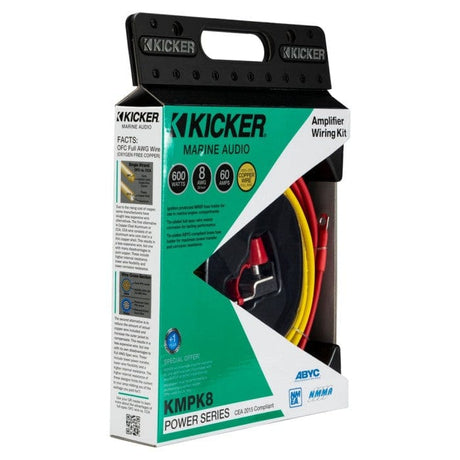 Kicker Fitting Accessories Kicker 47KMPK8 Marine 8AWG Amplifier Power Kit - Tinned OFC