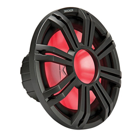 Kicker Car Speakers and Subs Kicker 45KMG12C 12" Charcoal LED Subwoofer Grill