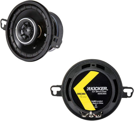 Kicker Car Speakers and Subs Kicker 43DSC3504 DS 3.5" 89 mm Coaxial Speaker System