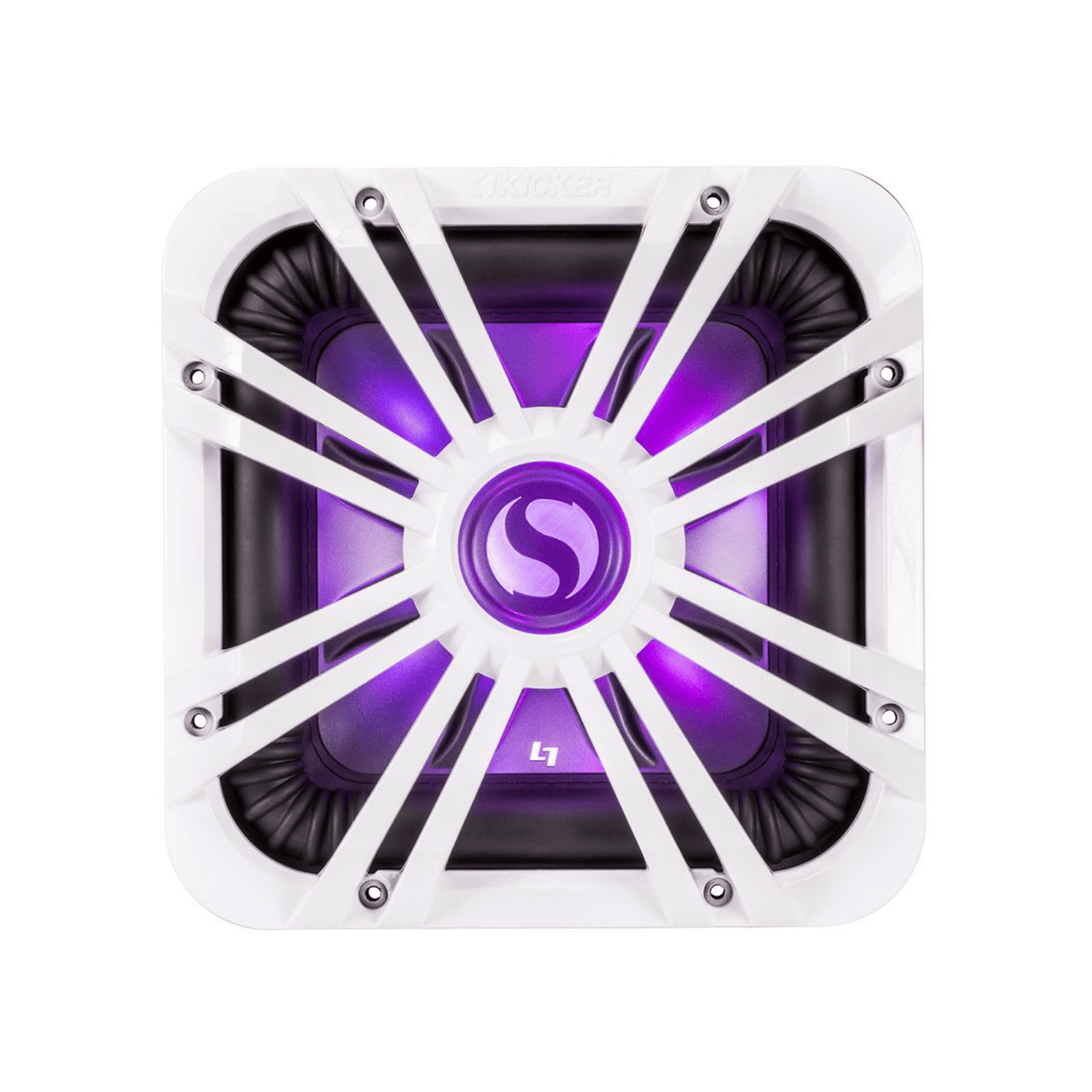 Kicker Subwoofer Grill Kicker 11L712GLW 12" Square Subwoofer Grill - White