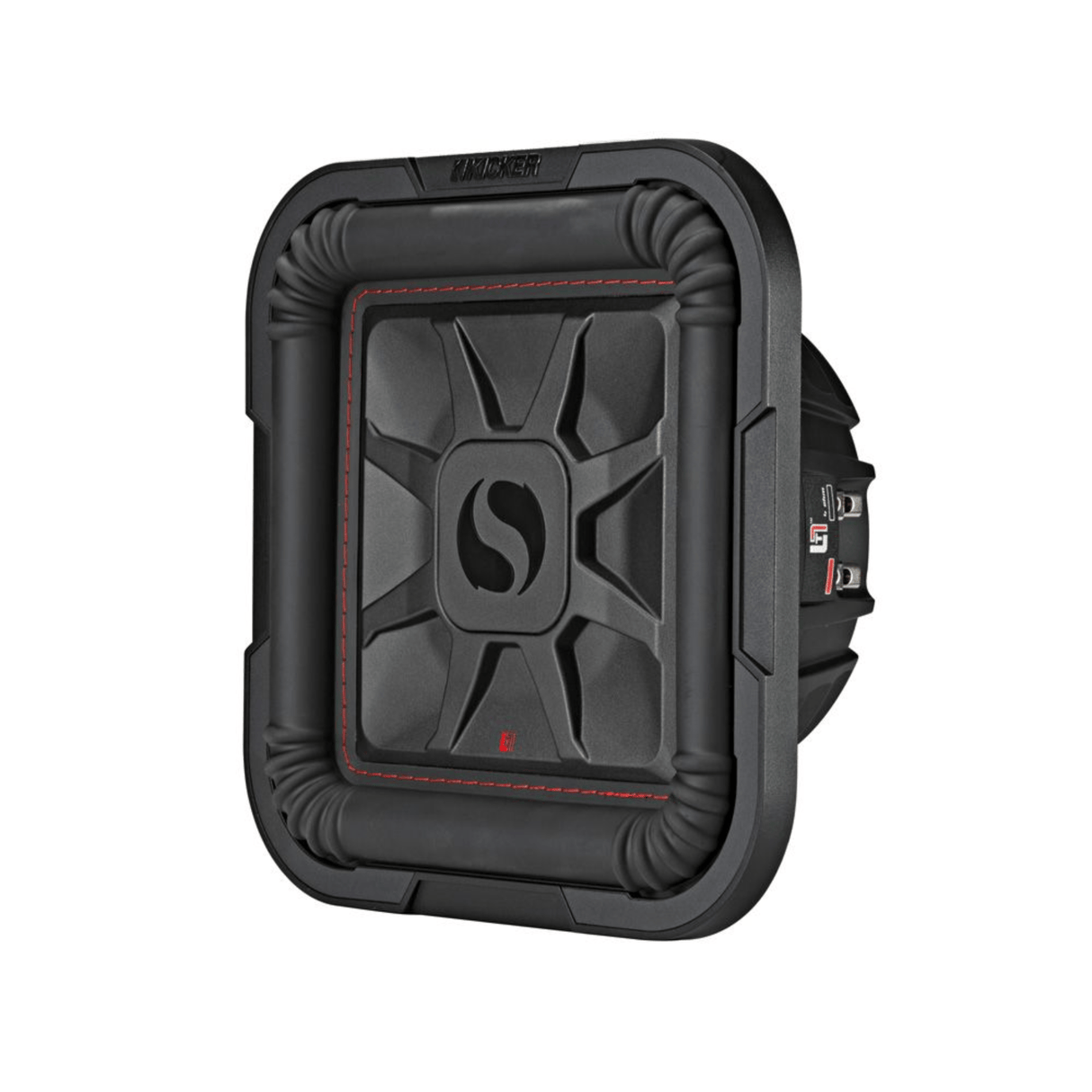 Kicker Car Subwoofers Kicker 46L7T104 10" Thin Profile Square Dual Voice Coil Subwoofer - 4-Ohm
