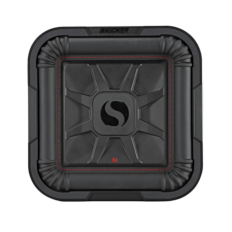 Kicker Car Subwoofers Kicker 46L7T104 10" Thin Profile Square Dual Voice Coil Subwoofer - 4-Ohm