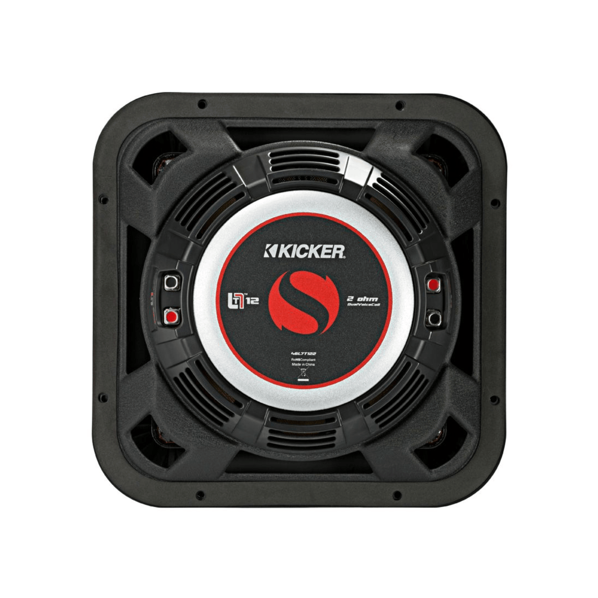 Kicker Car Subwoofers Kicker 46L7T124 12" Thin Profile Square Dual Voice Coil Subwoofer - 4-Ohm