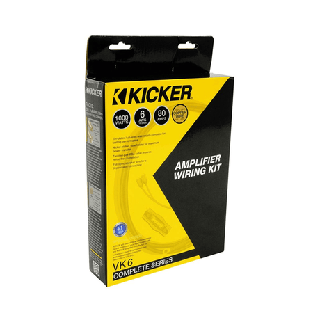 Kicker Car Amplifier Wiring Kits Kicker 47VK6 6AWG VK-Series OFC Amp Wiring Kit