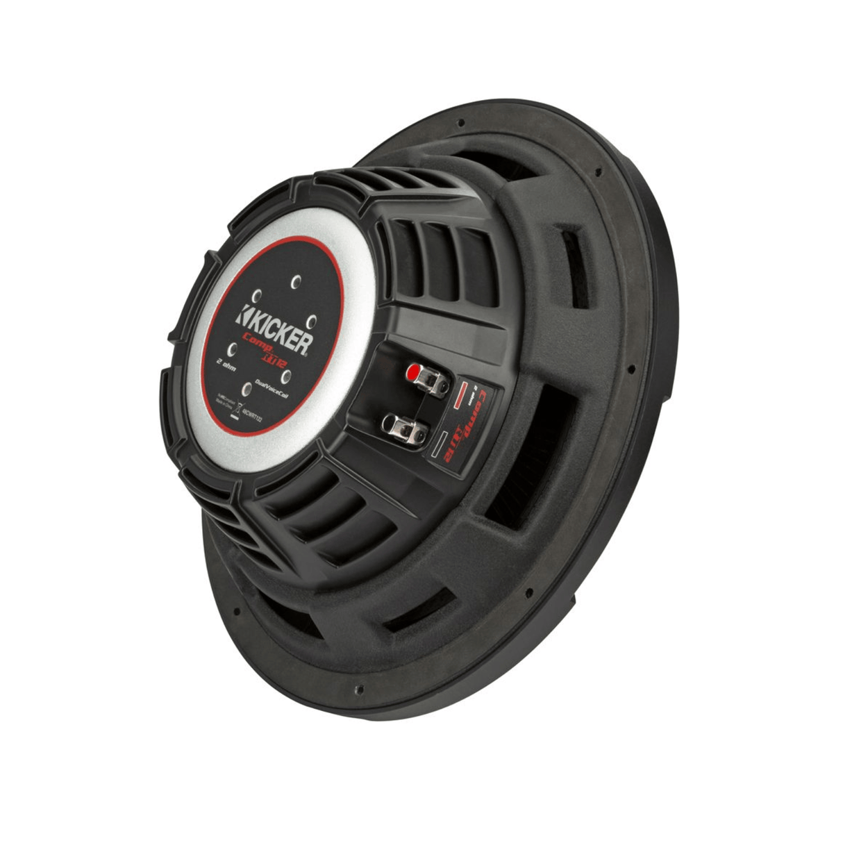 Kicker Car Subwoofers Kicker 48CWRT122 CompRT 12" Thin Profile Dual Voice Coil Subwoofer - 2 Ohm
