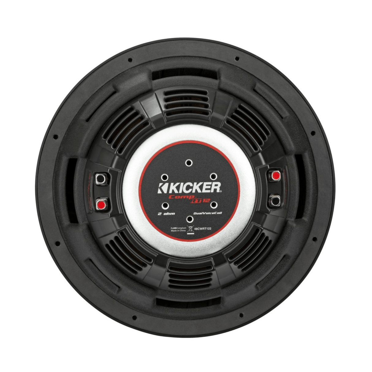 Kicker Car Subwoofers Kicker 48CWRT122 CompRT 12" Thin Profile Dual Voice Coil Subwoofer - 2 Ohm