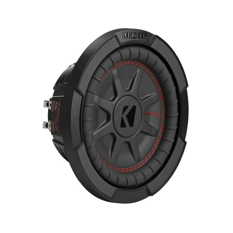Kicker Car Subwoofers Kicker 48CWRT84 CompRT 8" Thin Profile Dual Voice Coil Subwoofer - 4 Ohm