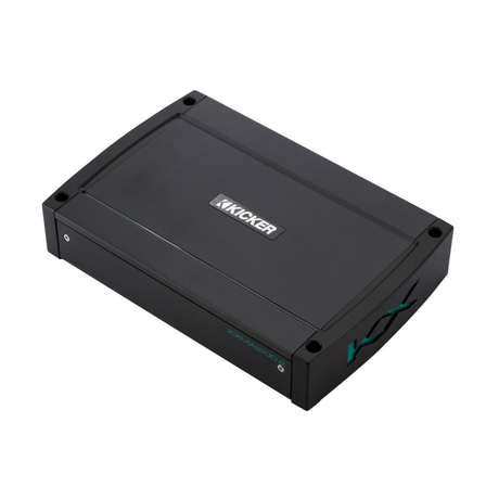Kicker 2 Channel Amp Kicker 48KXMA12002 KXM Marine 1200W 2 Channel Class D Full-Range Amplifier