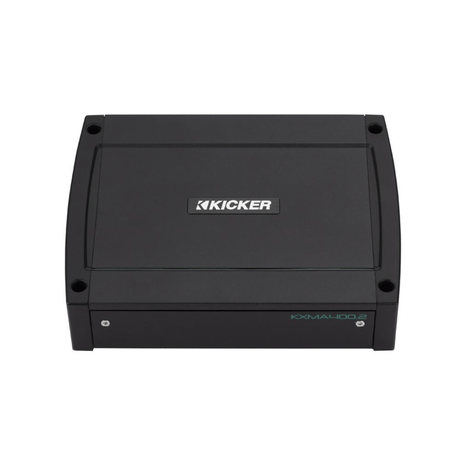 Kicker 2 Channel Amp Kicker 48KXMA4002 KXM Marine 400W 2 Channel Class D Full-Range Amplifier